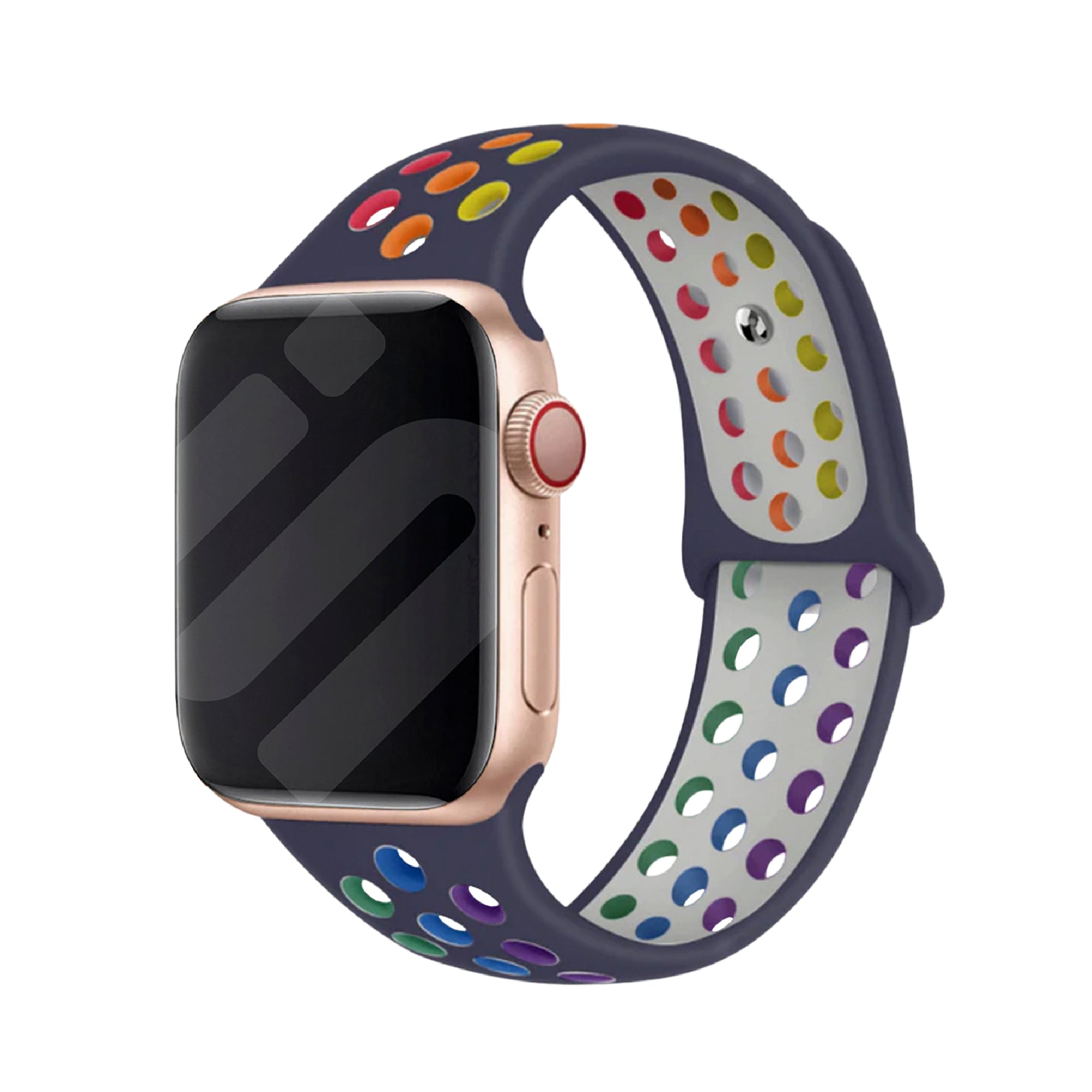 Bracelet sport Apple Watch (bleu foncé / multicolore)