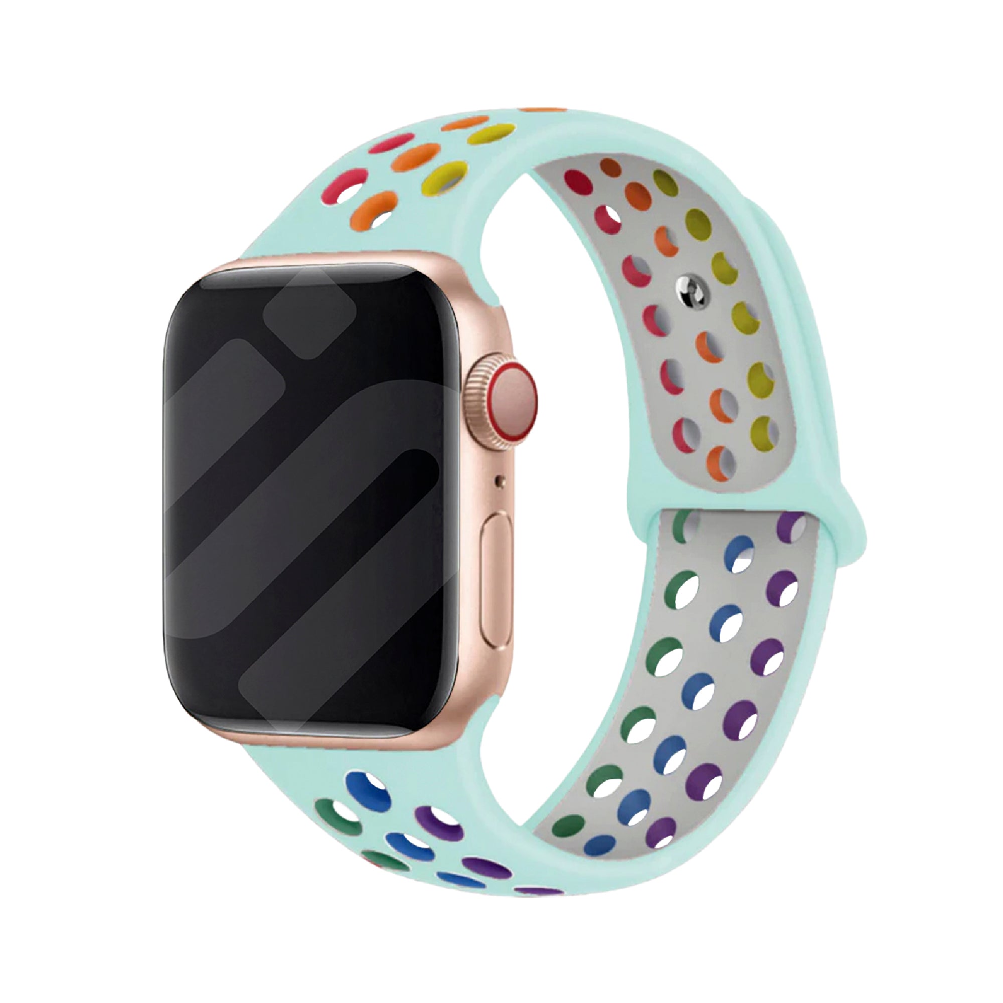 Bracelet sport Apple Watch (bleu clair / multicolore)