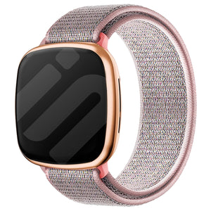 Bracelet nylon Fitbit Sense (rose sablé)