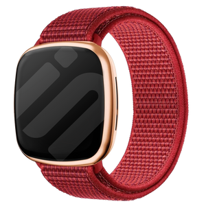 Bracelet nylon Fitbit Sense (rouge)