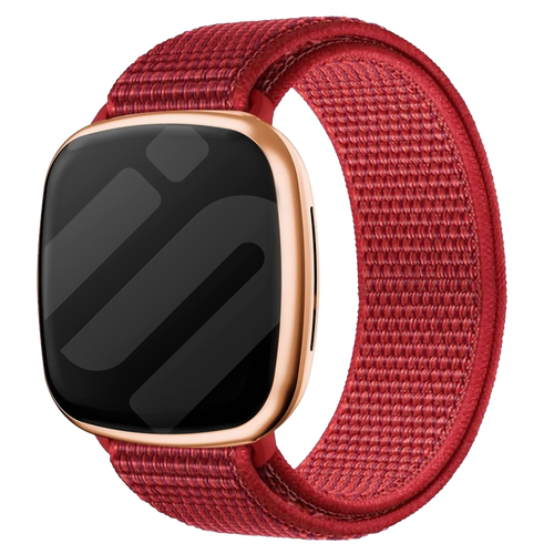Bracelet nylon Fitbit Sense (rouge)