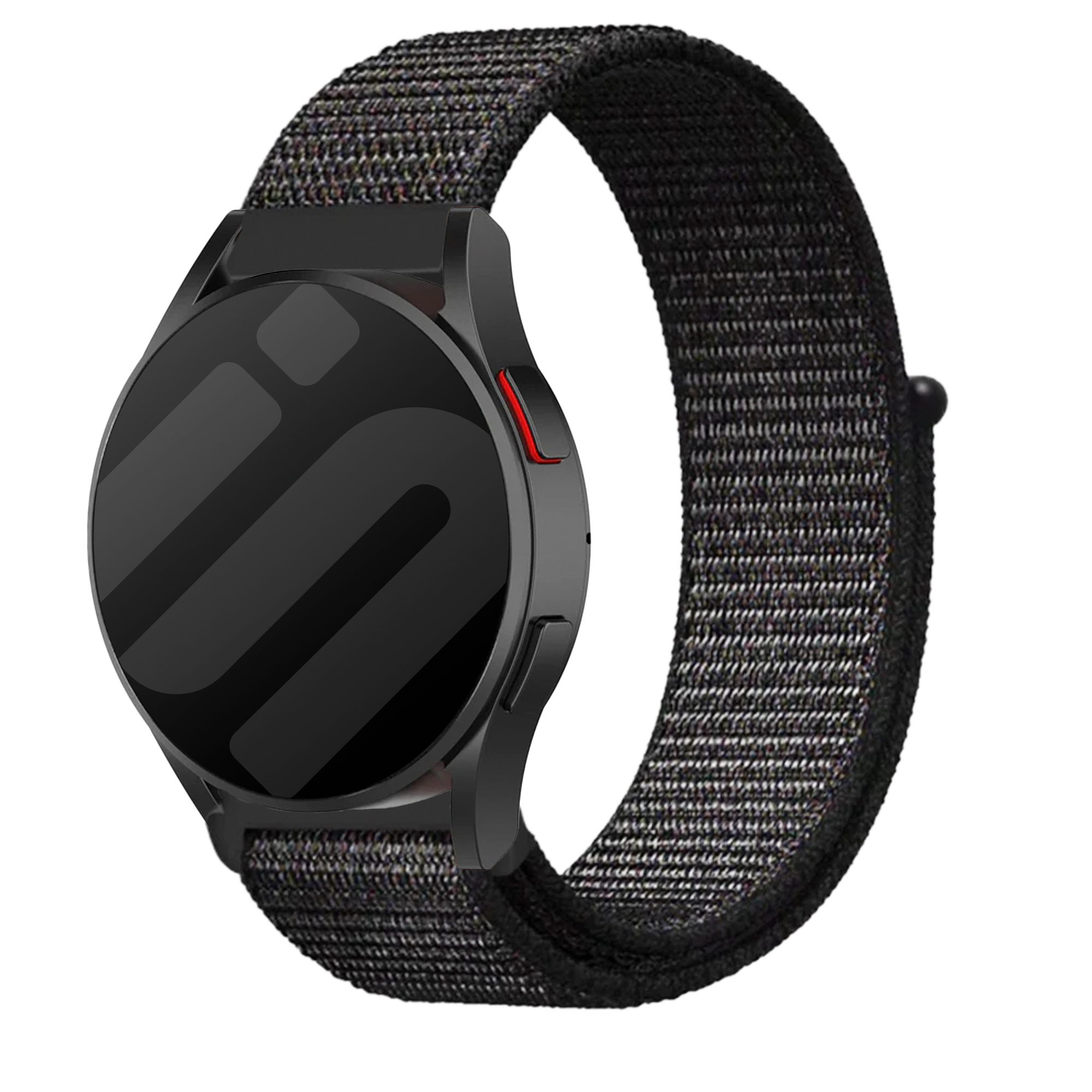 Bracelet montre 18mm nylon - universel (noir mix)