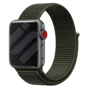 Bracelet nylon Apple Watch (vert foncé)