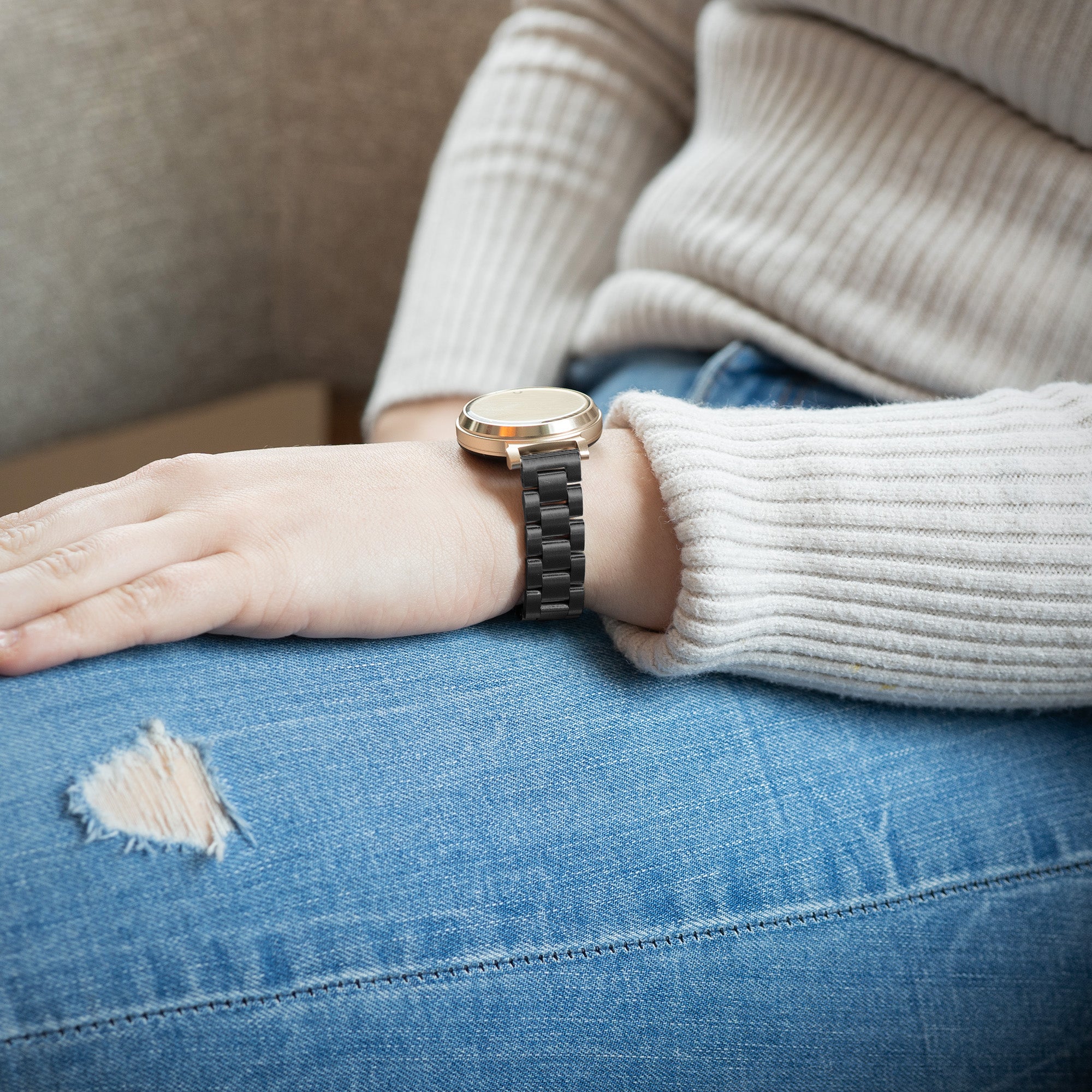 Bracelet acier Garmin Lily (noir)