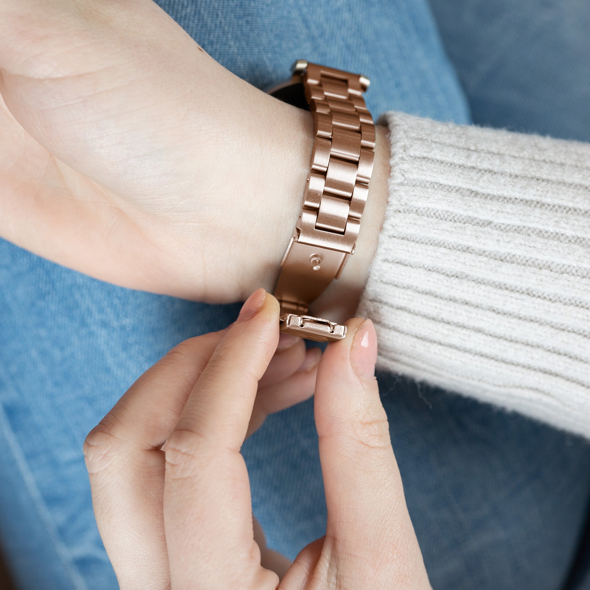 Bracelet acier Garmin Lily (or rose)