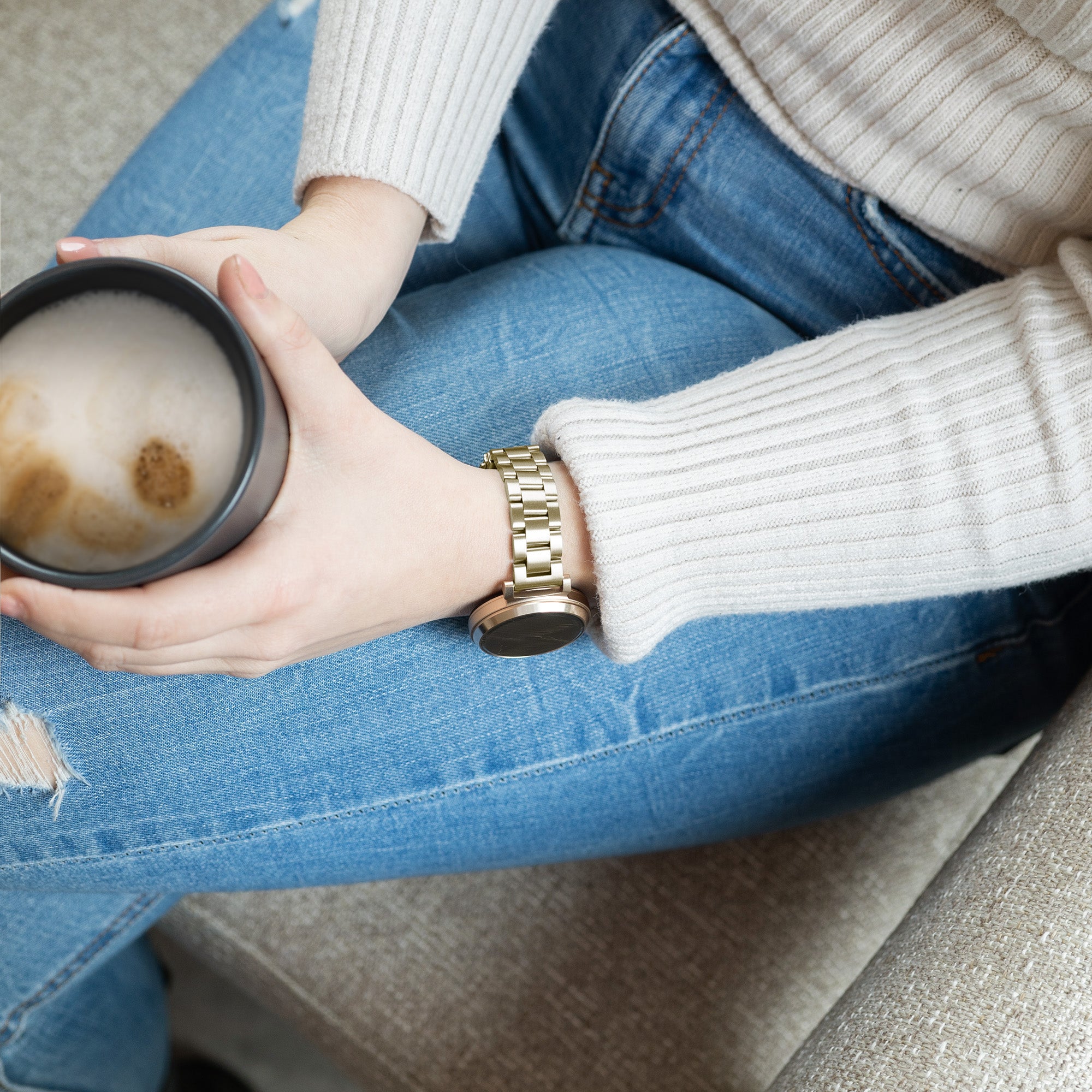 Bracelet acier Garmin Lily (or)