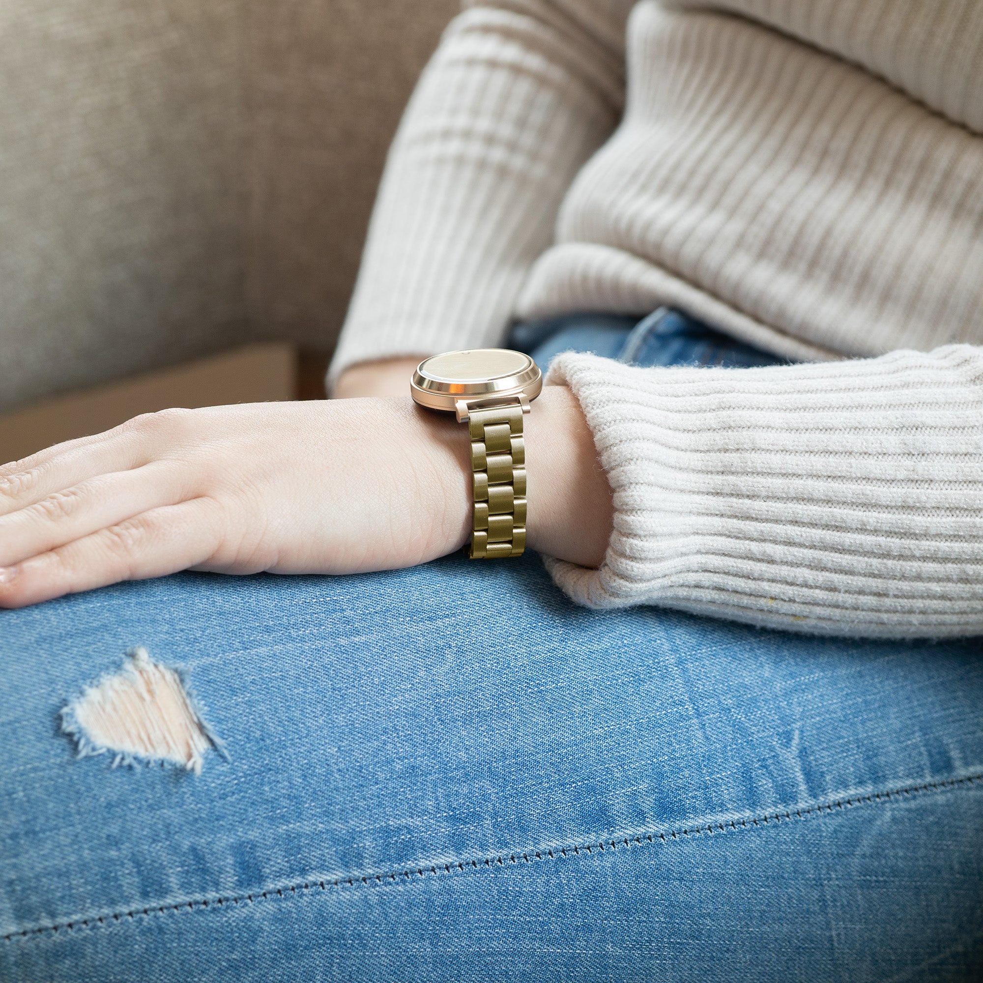 Bracelet acier Garmin Lily (or)