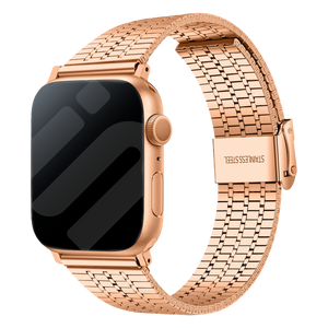 Bracelet Apple Watch acier inoxydable (or rose)