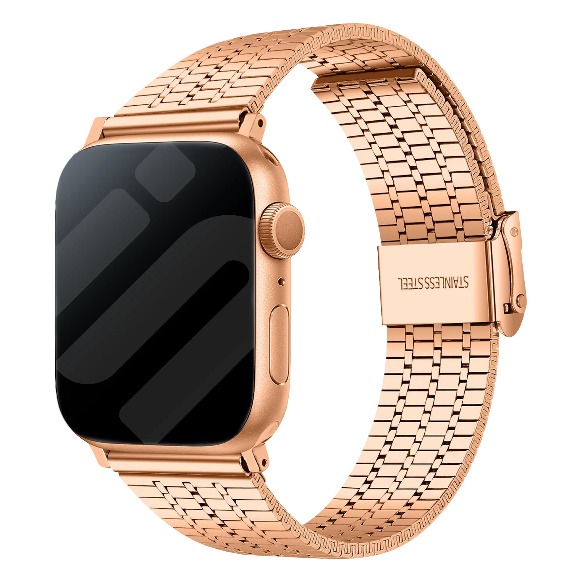 Bracelet Apple Watch acier inoxydable (or rose)