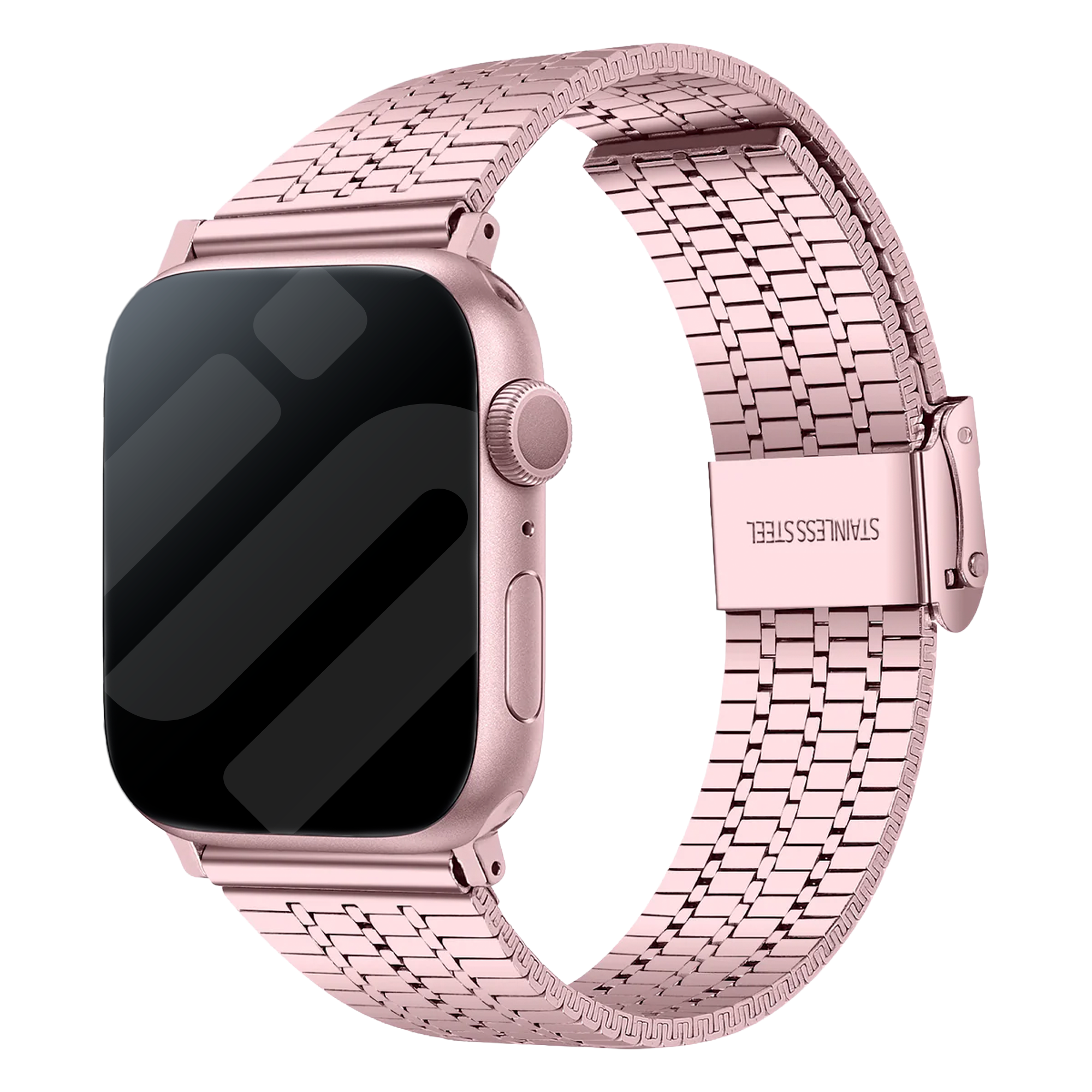 Bracelet Apple Watch acier inoxydable (rose)