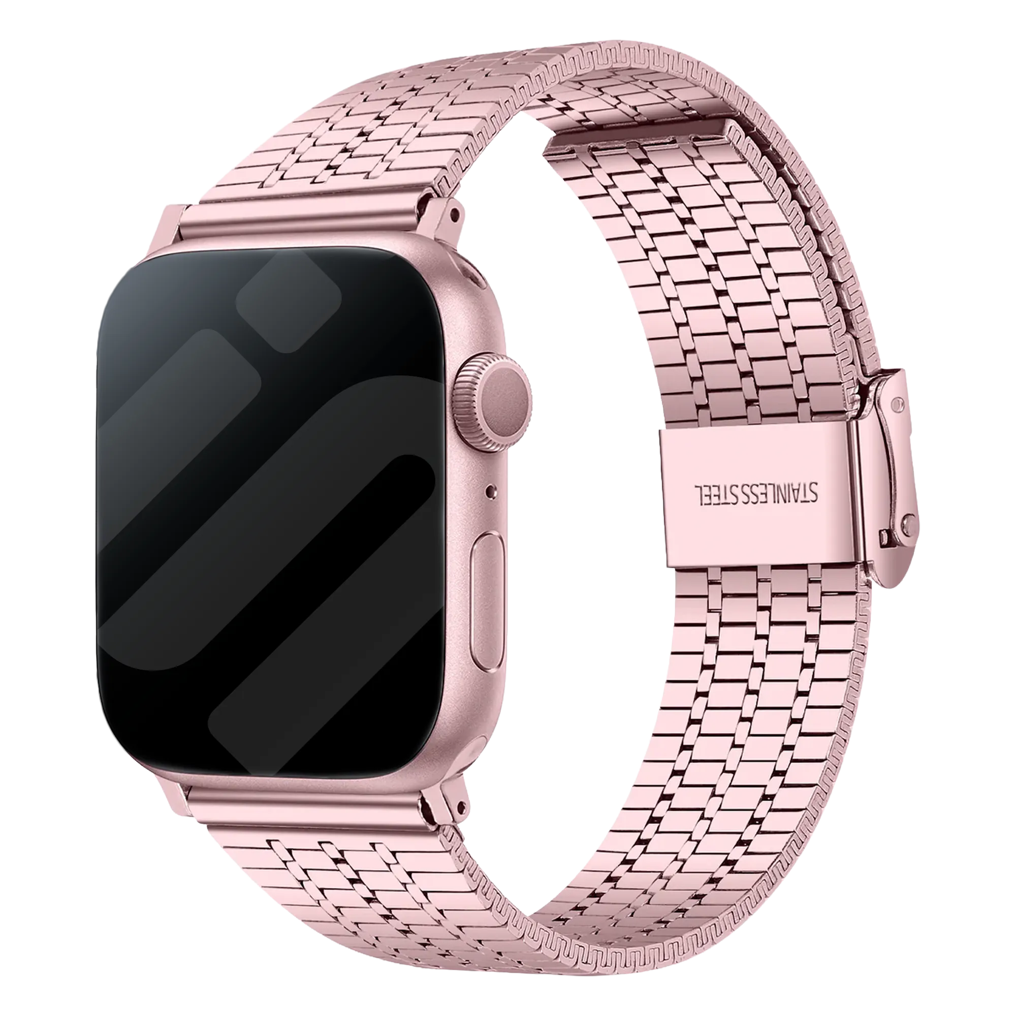Bracelet Apple Watch acier inoxydable (rose)