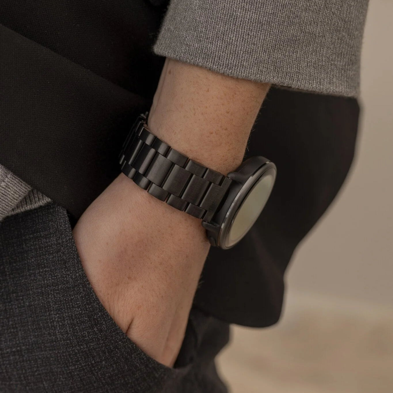 Bracelet acier Samsung Gear Sport (noir)