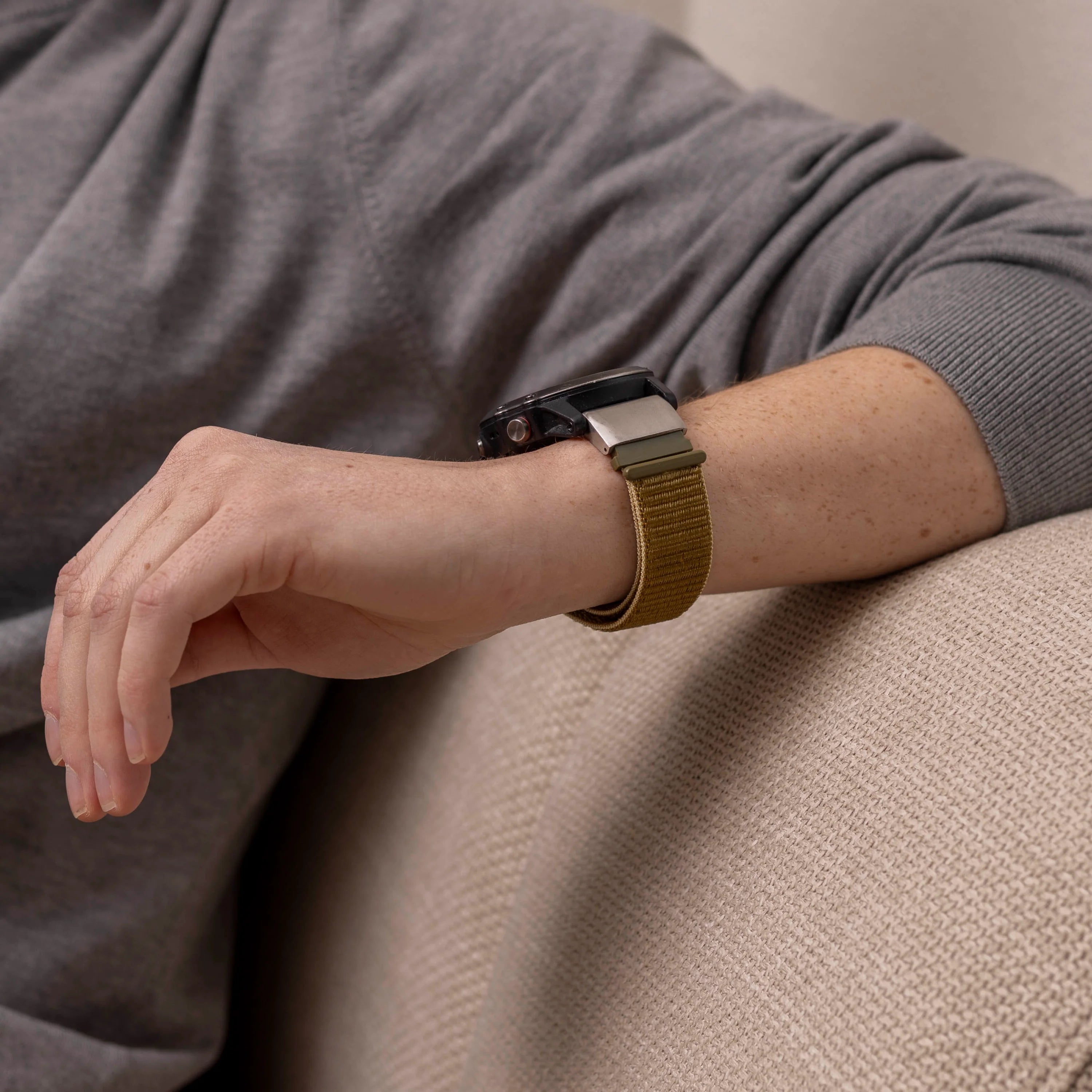 Bracelet nylon Garmin Fenix 7 (vert olive)