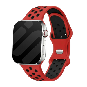 Bracelet Apple Watch sport (rouge/noir)