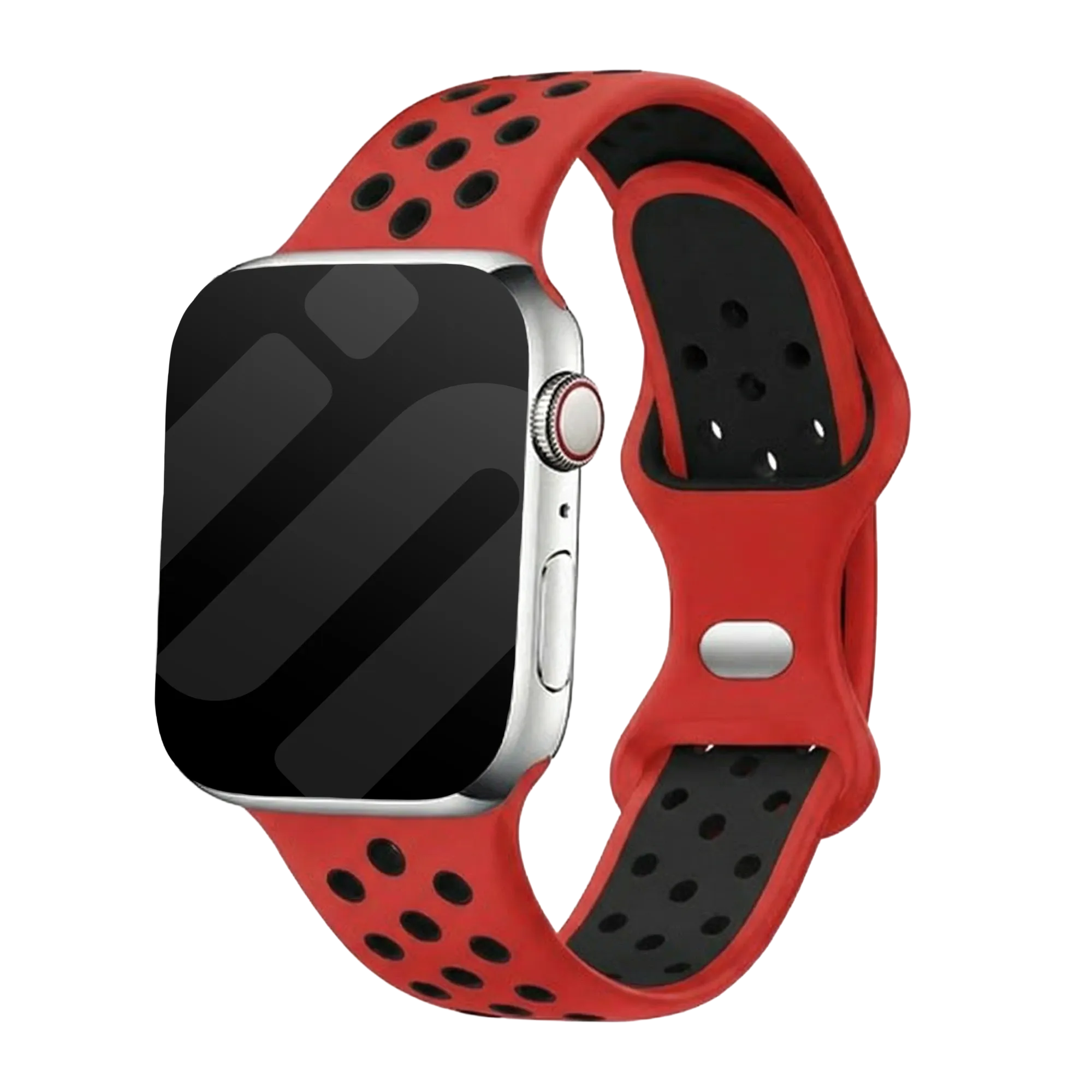 Bracelet Apple Watch sport (rouge/noir)