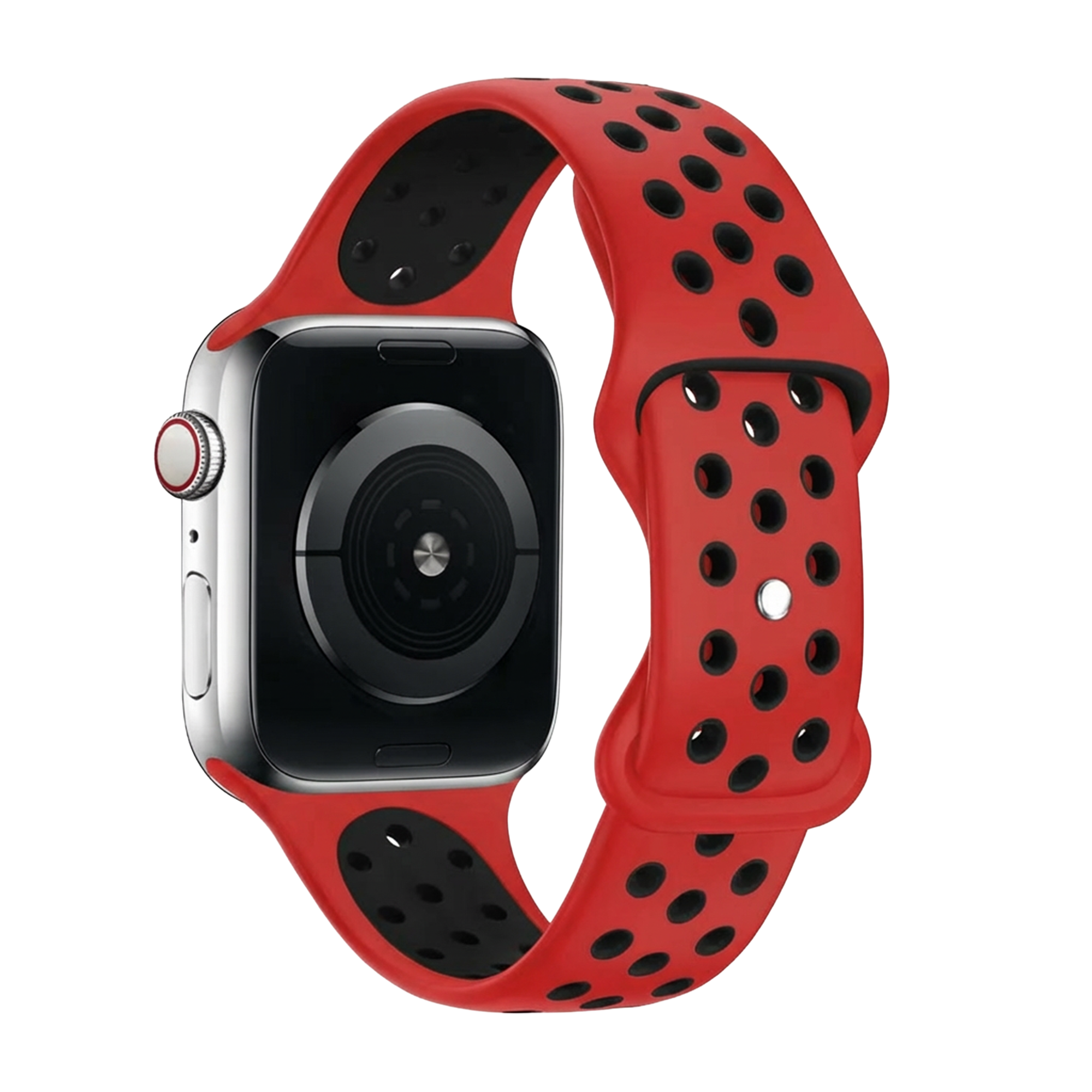 Bracelet Apple Watch sport (rouge/noir)