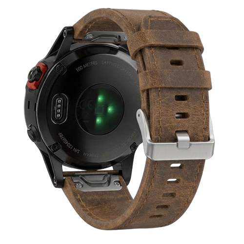 Bracelet cuir Garmin Fenix 7 (marron)