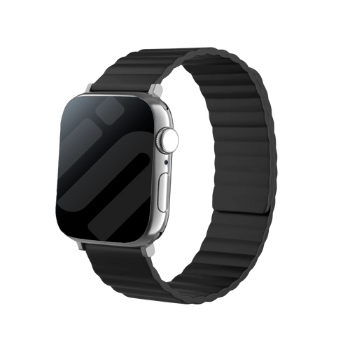 Bracelet silicone magnétique Apple Watch (noir)