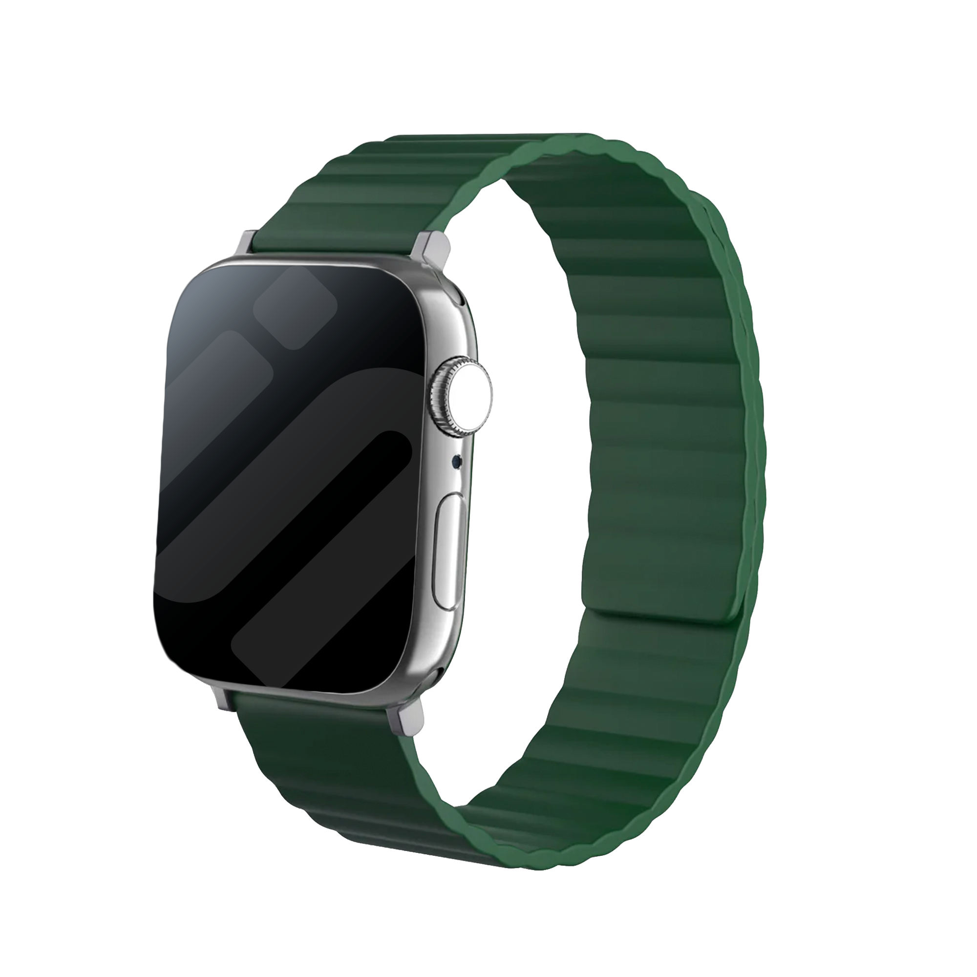 Bracelet silicone magnétique Apple Watch (vert)