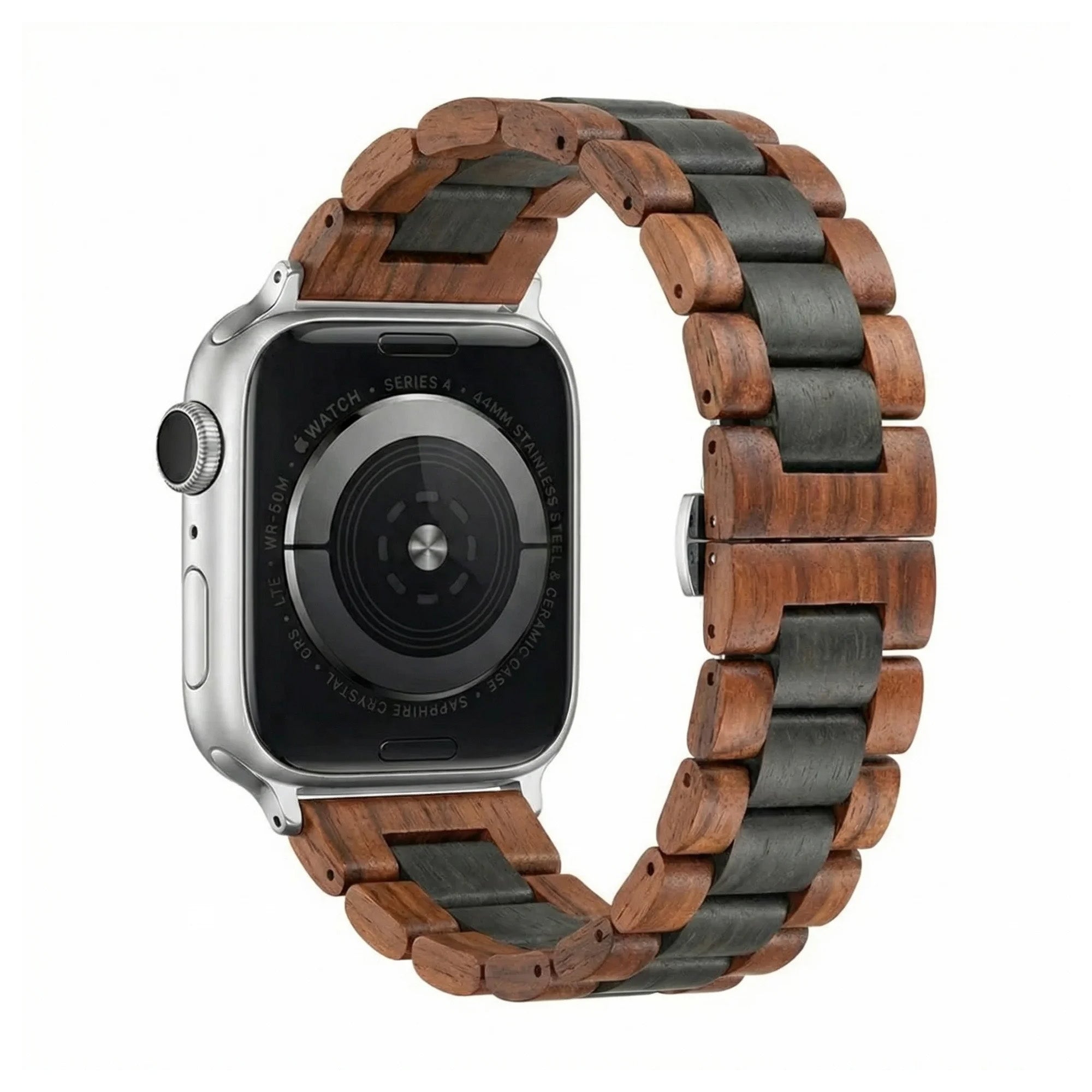 Bracelet bois Apple Watch Ultra (marron rouge/noir)