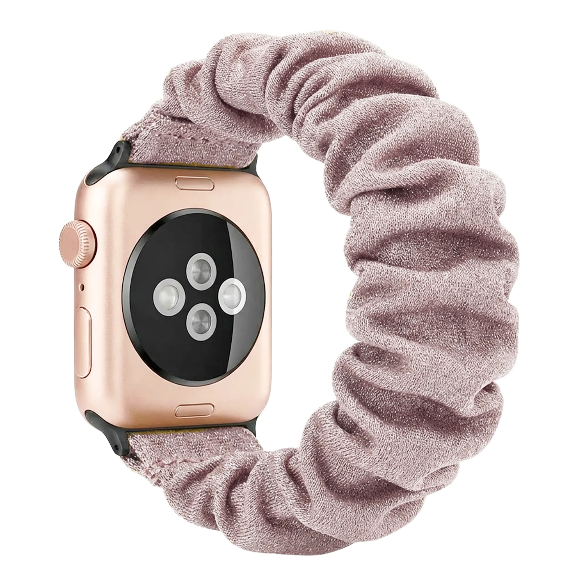 Bracelet Apple Watch chouchou elastique (rose brillant)