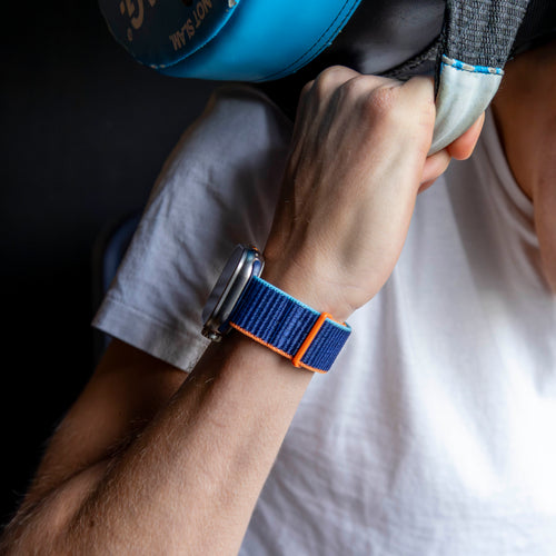 Bracelet Apple Watch nylon (bleu foncé)