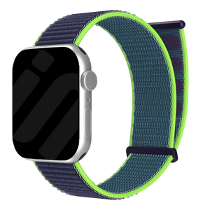 Apple Watch Nylon Loop Strap (Dark Blue/Lime)