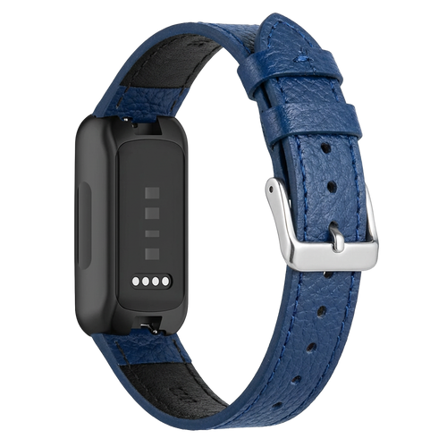 Bracelet cuir Fitbit Inspire 3 (bleu foncé)
