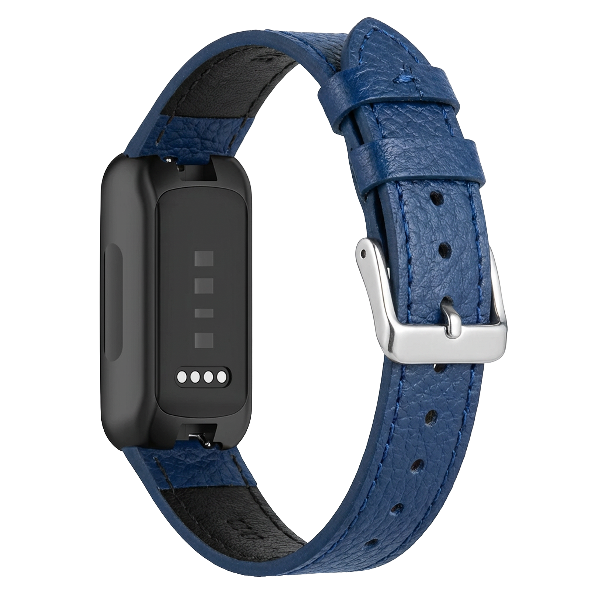 Bracelet cuir Fitbit Inspire 3 (bleu foncé)