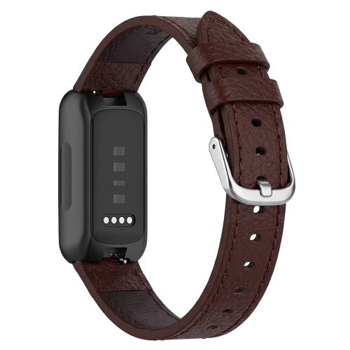 Bracelet cuir Fitbit Inspire 3 (marron foncé)