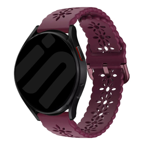 Bracelet de silicone avec relief Amazfit Bip U (Pro) (bordeaux)