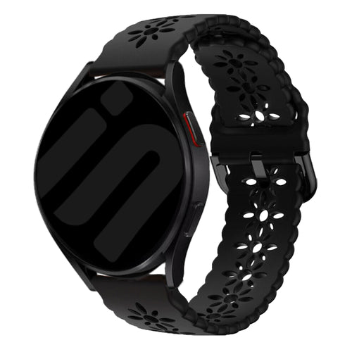 Bracelet de silicone avec relief Amazfit Bip U (Pro) (noir)