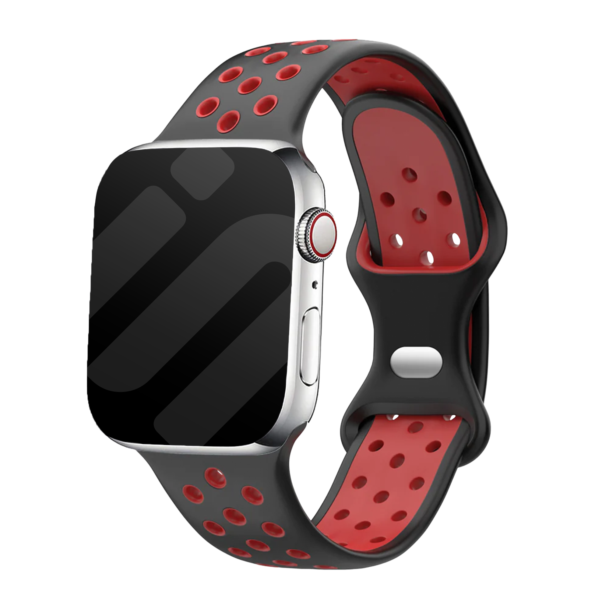 Bracelet Apple Watch sport (noir/rouge)
