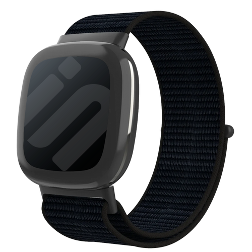 Bracelet nylon Fitbit Versa 4 (noir)