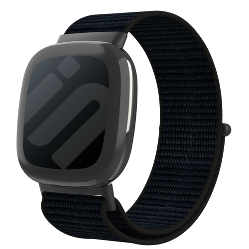 Bracelet nylon Fitbit Versa 4 (noir)