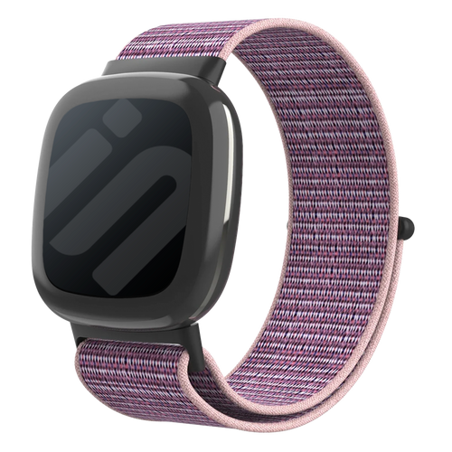 Fitbit Versa 4 Nylon Strap (Pink/Purple)