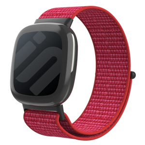 Bracelet nylon Fitbit Sense 2 (rouge)
