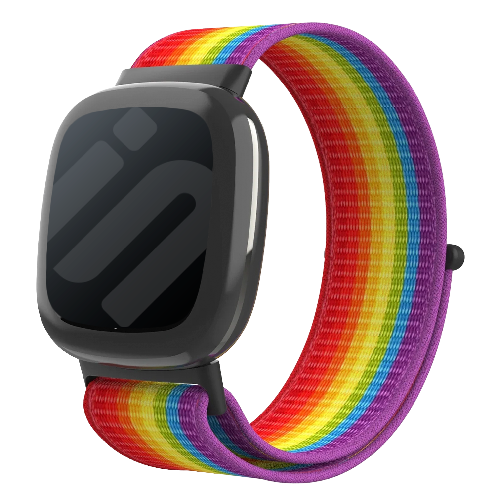 Bracelet nylon Fitbit Versa 4 (arc-en-ciel)