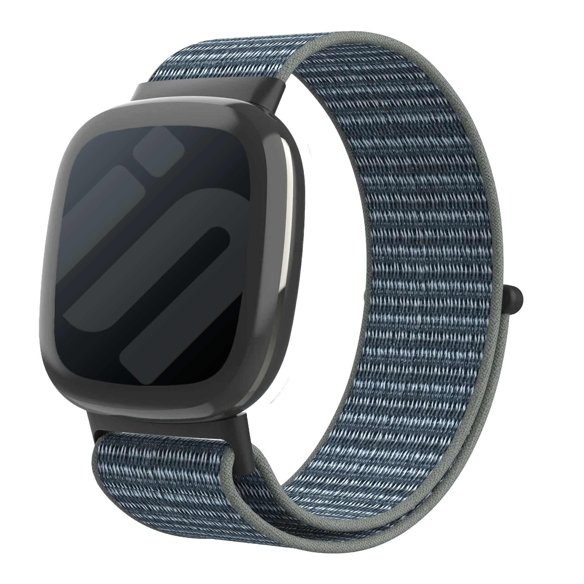 Bracelet nylon Fitbit Versa 4 (gris/vert)