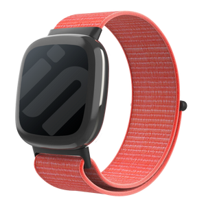 Fitbit Versa 4 Nylon Strap (Orange)