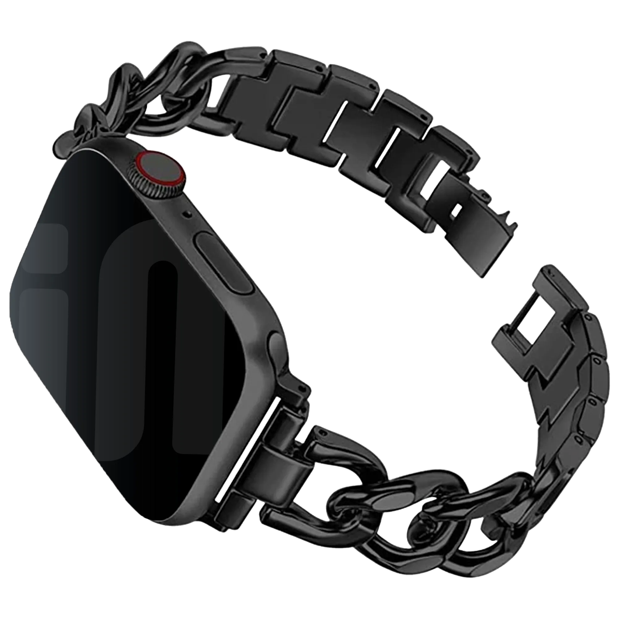 Bracelet chaîne acier Apple Watch (noir)