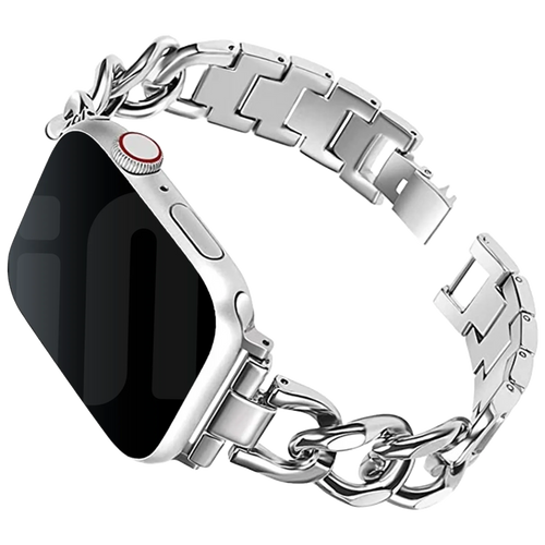 Bracelet acier chaîne Apple Watch (argent)