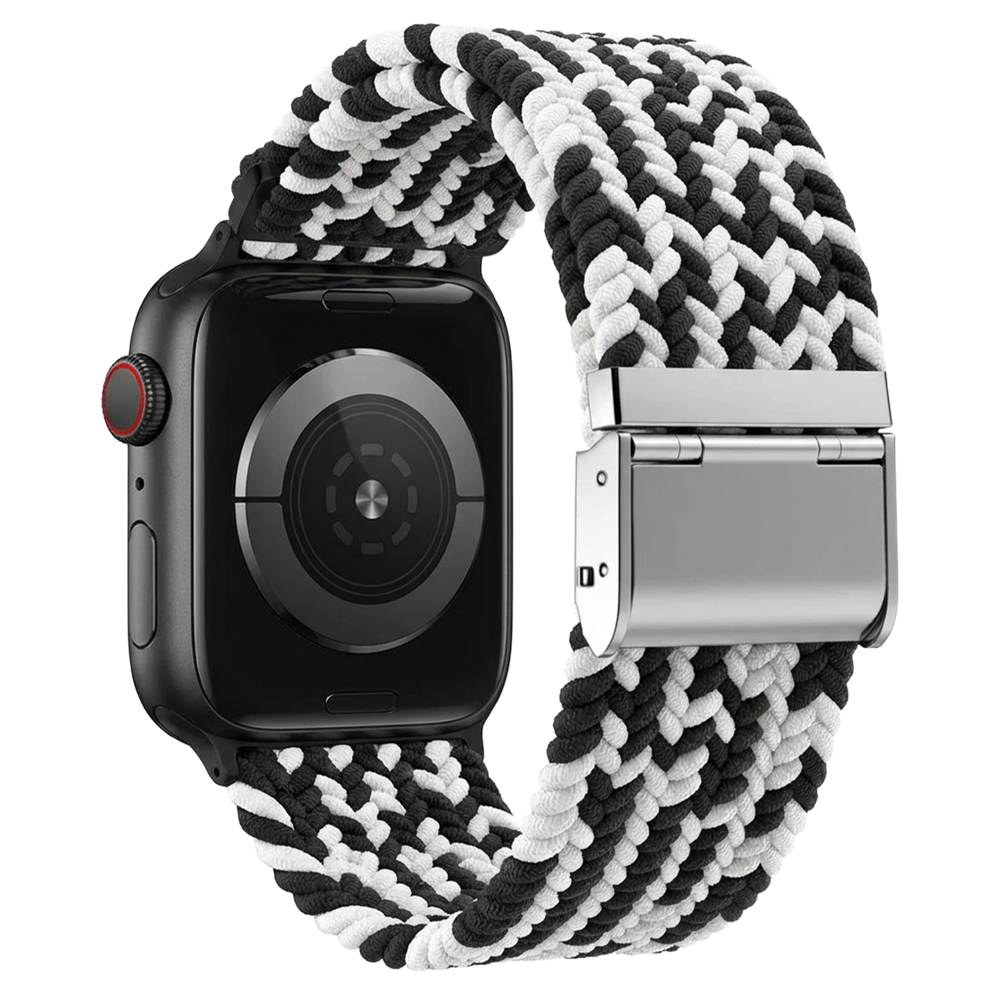 Apple Watch Braided Strap (Black/White)