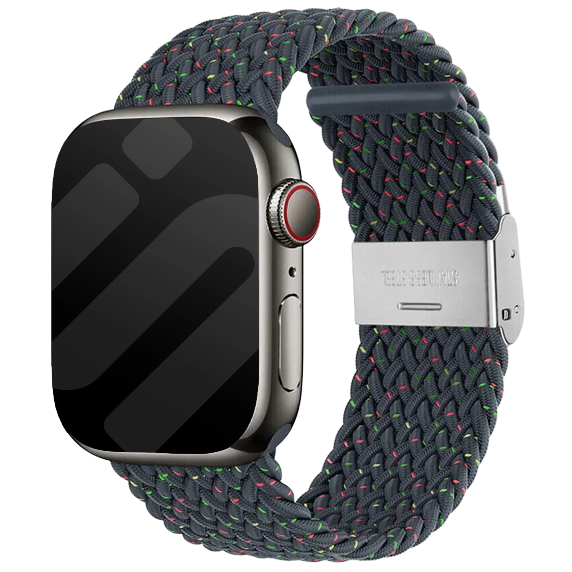 Bracelet tressé Apple Watch (bleu-gris mélanger)