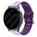 Samsung Galaxy Watch 7 - 44mm Patterned Silicone Strap (Lilac/Purple)