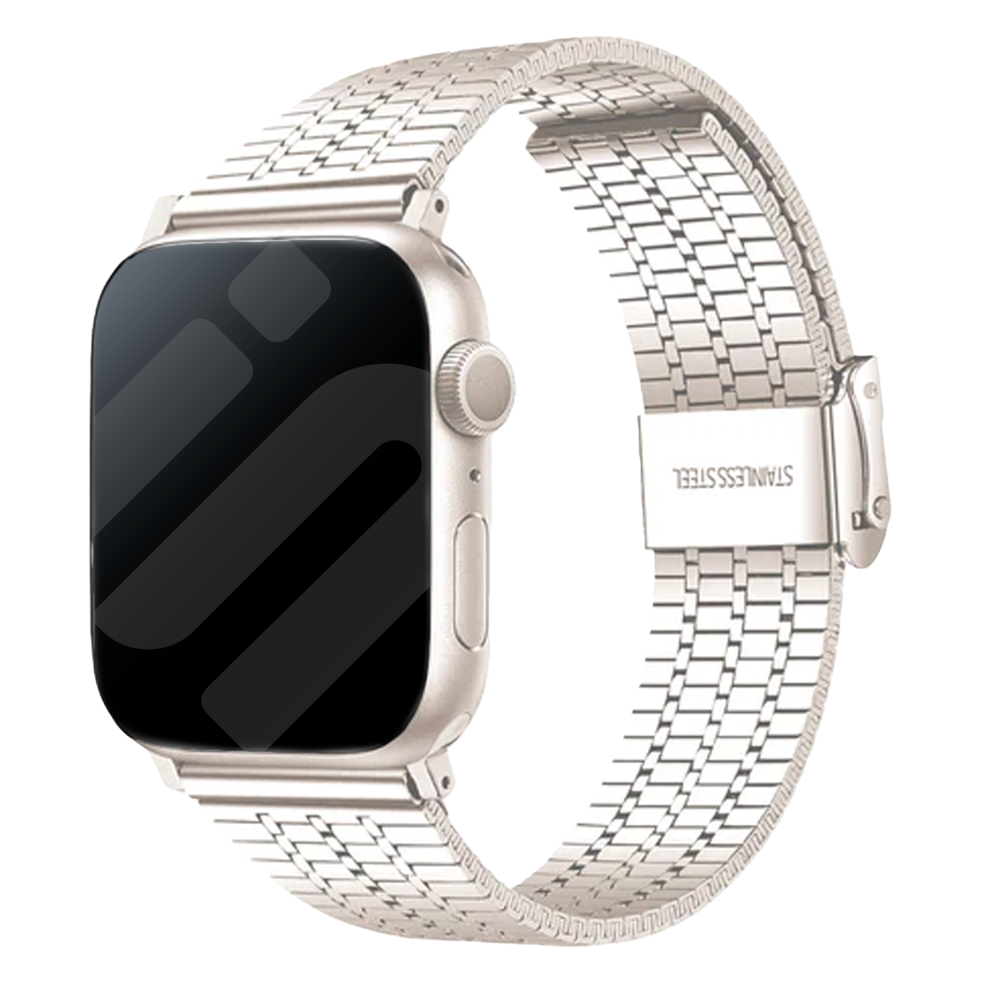 Bracelet acier inoxydable Apple Watch (lumière stellaire)