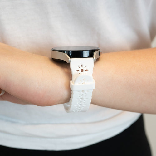 Bandz Bracelet silicone avec motif Coros Apex 2 (blanc)