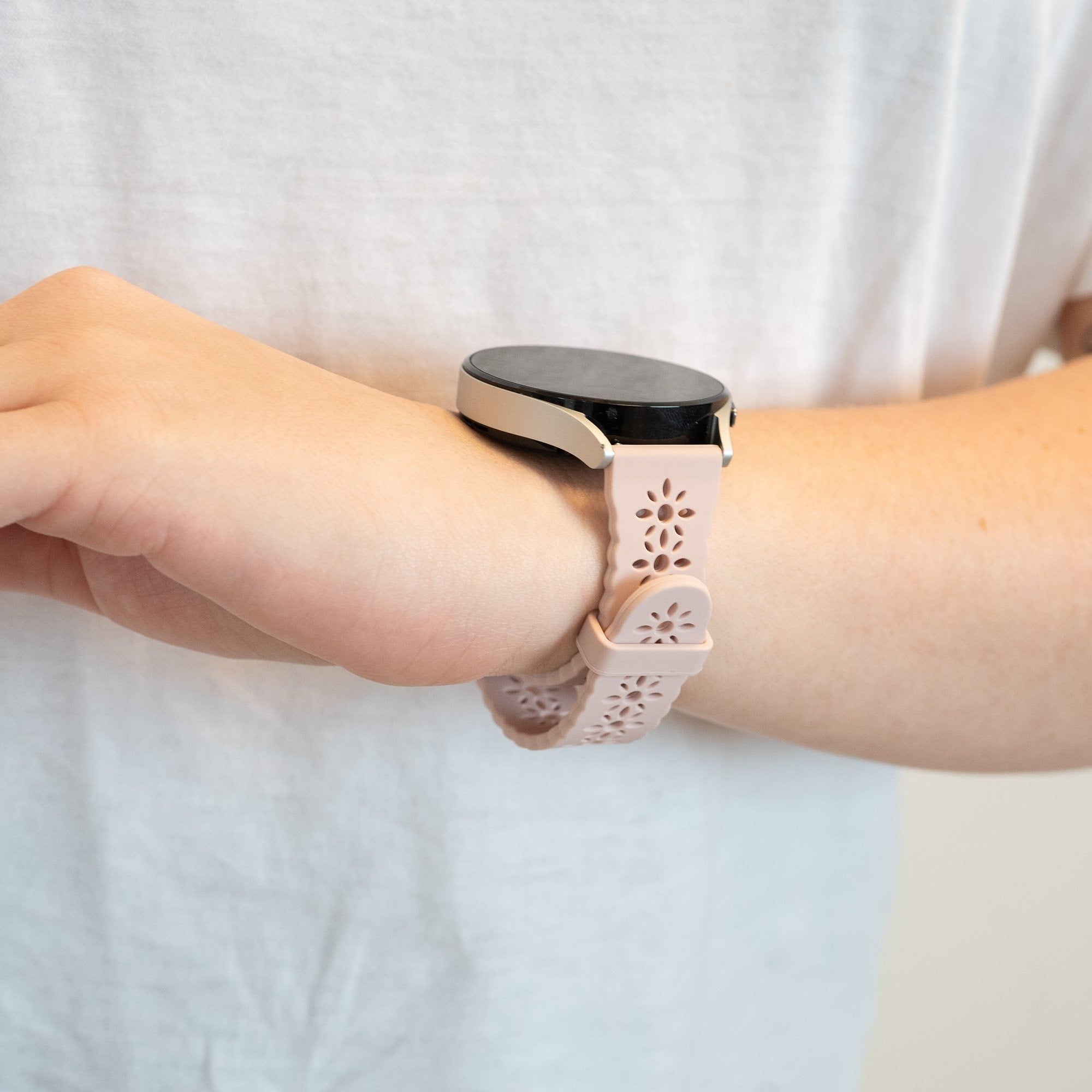 Bandz Bracelet silicone avec motif Coros Apex 42mm (rose)