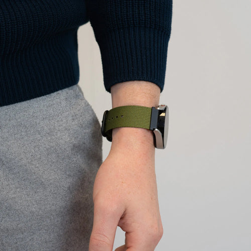 Bandz Oozoo Smartwatch 20mm Buckled Nylon Strap (Green)