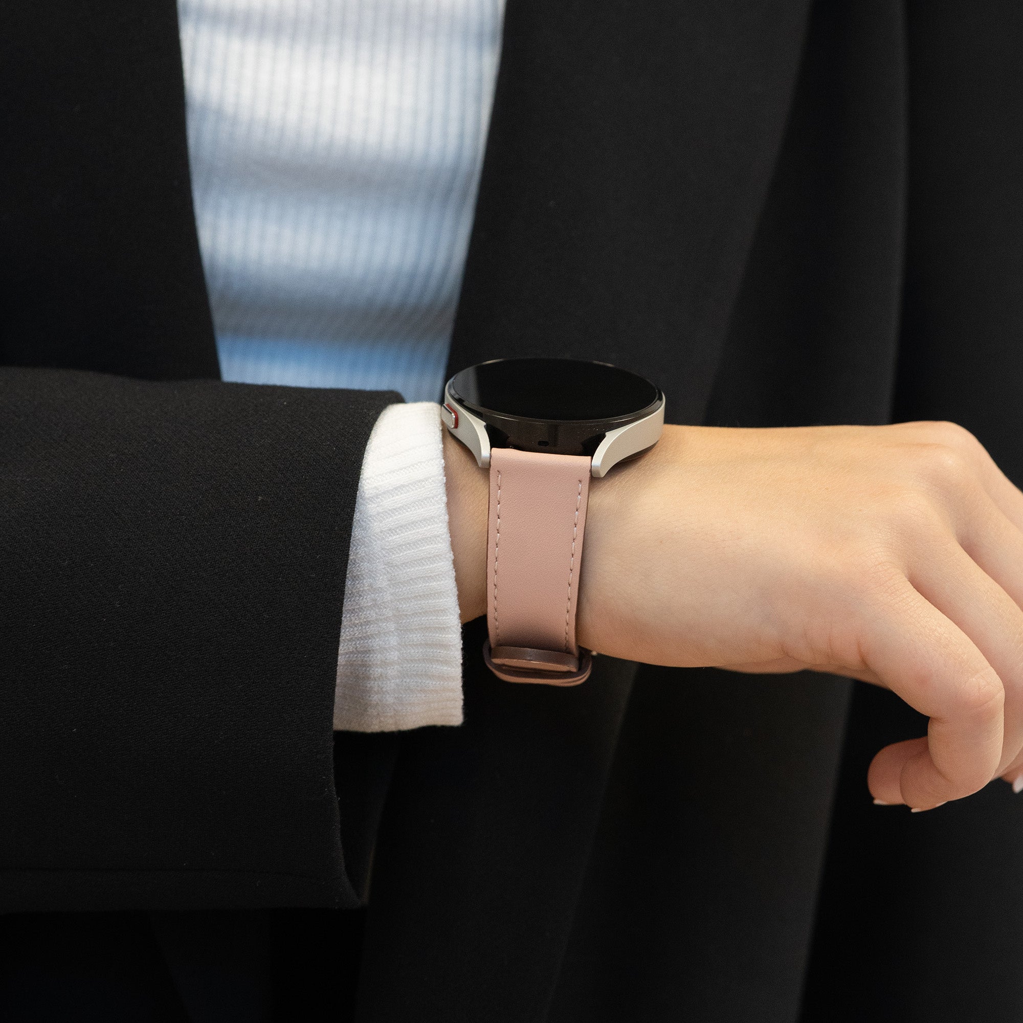 Bandz Bracelet cuir "Deluxe" Samsung Galaxy Watch 4 - 40mm (rose)